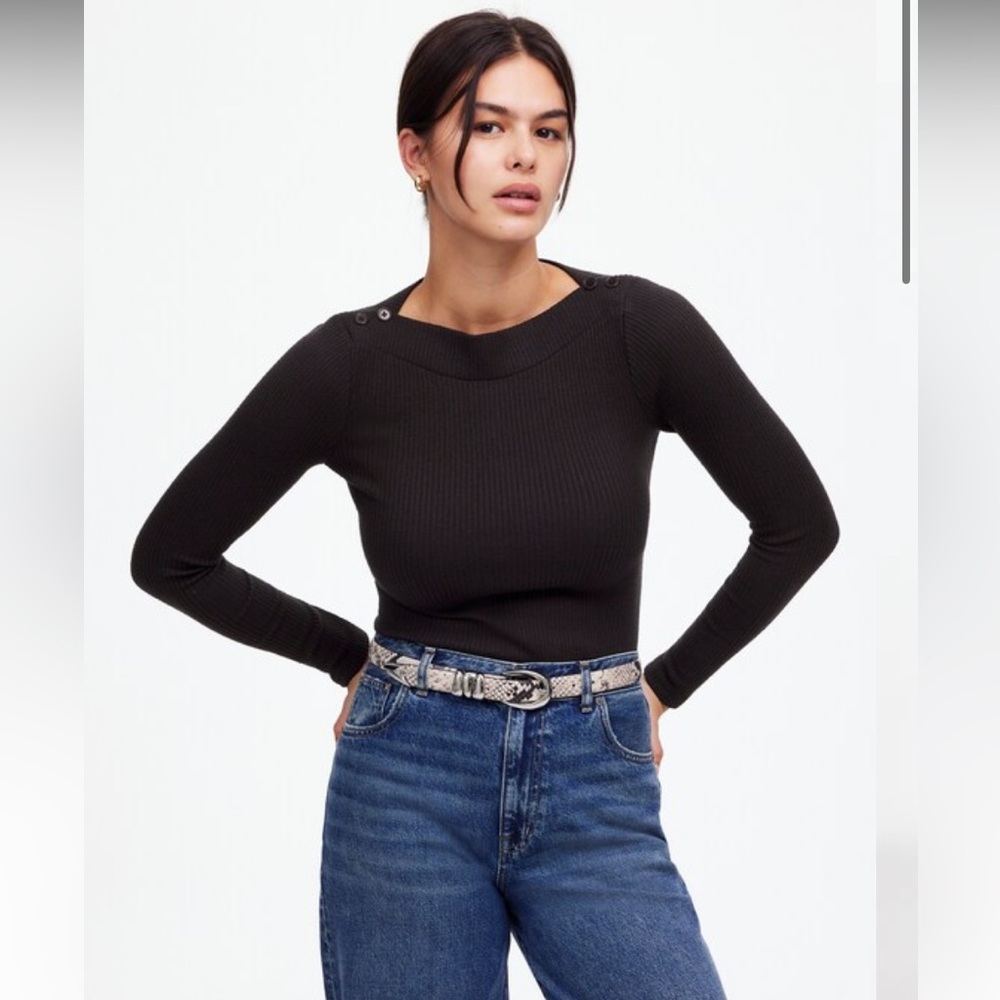 NWT MADEWELL Boatneck Long Sleeve Tee XS
